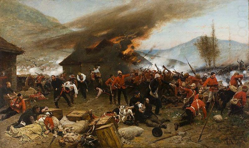 Alphonse-Marie-Adolphe de Neuville The defence of Rorke's Drift china oil painting image